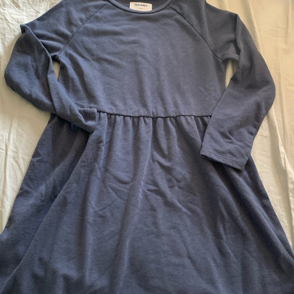 Girls old navy blue/gray dress color size 10-12 large new no tag